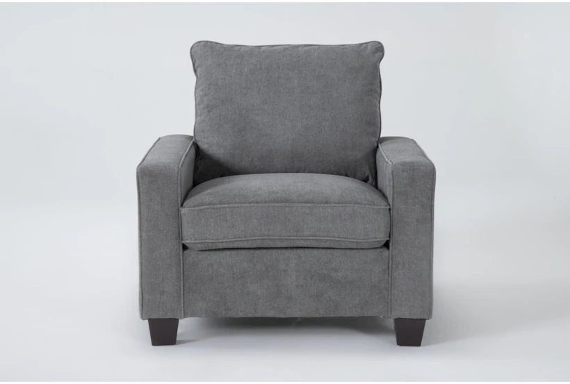 Reid Grey Fabric Arm Chair - 360