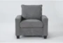 Reid Grey Fabric Arm Chair - Signature