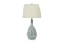32" Turquoise Ceramic Table Lamp Set Of 2 - Material