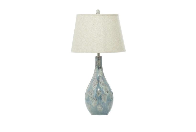 32" Turquoise Ceramic Table Lamp Set Of 2 - 360