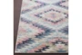 7'8"X10'2" Rug-White & Blue Geo Pattern - Material