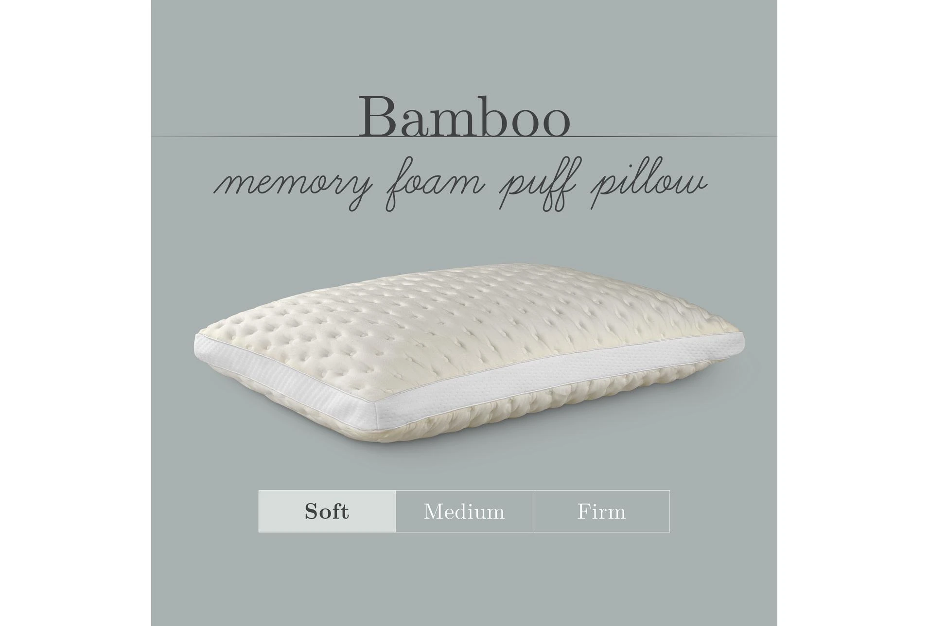 Pure Care Bamboo Memory Foam Soft Puff Queen Pillow | Living Spaces