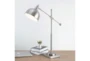 30 Inch Silver Nickel Metal Dome Adjustable Arm Desk Task Lamp - Room