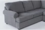 Hampstead Graphite Grey Fabric 139" 2 Piece L-Shaped Sectional with Right Arm Facing Sofa - Detail