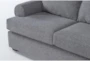 Hampstead Graphite Grey Fabric 99" Sofa with Reversible Chaise - Detail