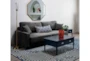 Pascal II Granite Grey Fabric 91" Queen Convertible Futon Sleeper Sofa Bed - Room