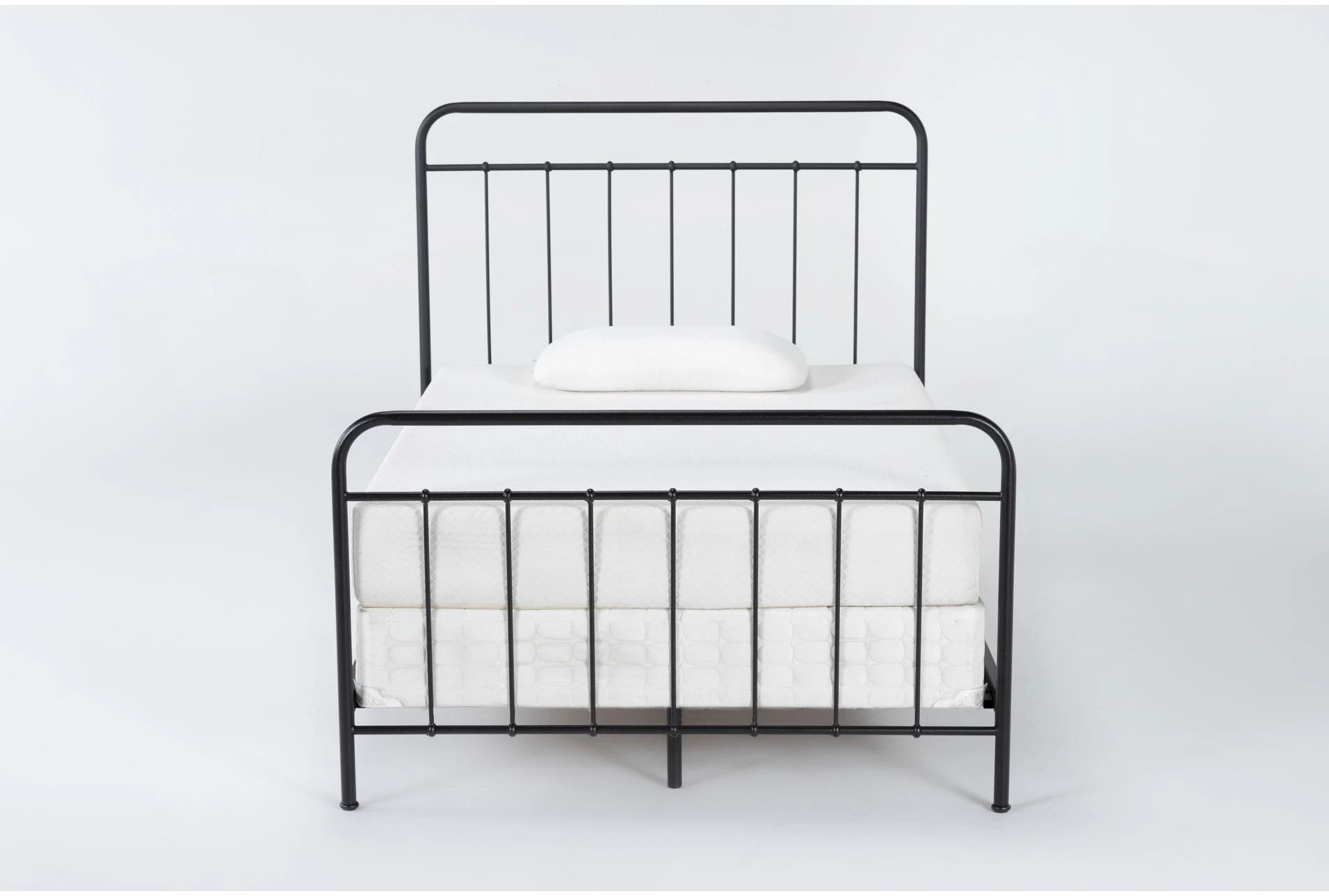 Kyrie Black Full Metal Panel Bed | Living Spaces