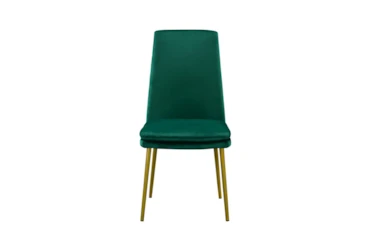 Emerald Velvet Modern Tapered High Back Dining Chair- Set Of 2