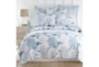 Twin Quilt-2 Piece Set Reversible Fish And Coral To Stipes - Room