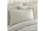 Twin Washed Linen Duvet Cover In Natural  - Detail