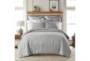 Twin Washed Linen Duvet Cover In Light Grey - Signature