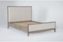 Corina California King Wood & Upholstered Panel Bed - Side