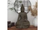 42 Inch Grey Polystone Buddha Sculpture - Room