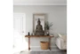 42 Inch Grey Polystone Buddha Sculpture - Room