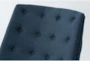 Shelly Azure Blue Fabric Tufted Chair with Coffee Legs - Detail