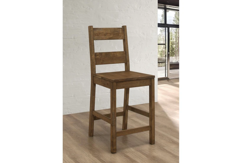 Mcintyre 25" Counter Height Stool With Back Set Of 2 - 360