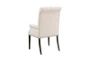Eleanor Beige Upholstered Dining Arm Chair Set Of 2 - Back