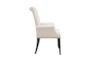 Eleanor Beige Upholstered Dining Arm Chair Set Of 2 - Side
