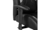 Epsilon Black Rolling Office Gaming Desk Chair With Grey Accents & Adjustable Height Armrests - Detail