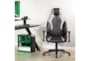 Epsilon Black Rolling Office Gaming Desk Chair With Grey Accents & Adjustable Height Armrests - Room