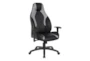 Epsilon Black Rolling Office Gaming Desk Chair With Grey Accents & Adjustable Height Armrests - Signature
