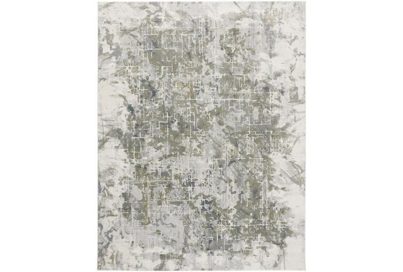 3'X5' Rug-Halton Contemporary Abstract, Silver Gray/Green - 360