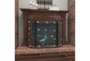 48X32 Multi Color Metal Fireplace Screen - Room