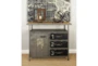 Grey Iron Cabinet With 3 Drawers + 1 Door - Room