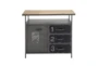 Grey Iron Cabinet With 3 Drawers + 1 Door - Signature