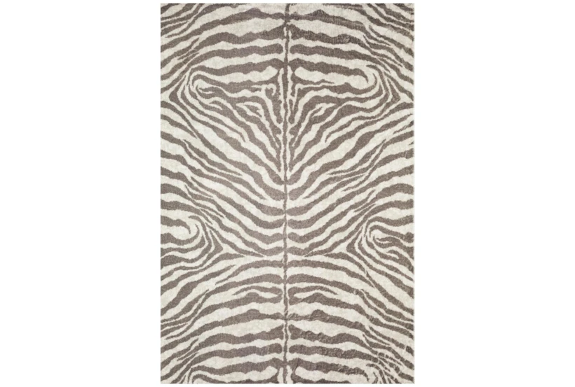 20"x30" Rug-Plush Faux Fur Zebra Print Mocha - 360