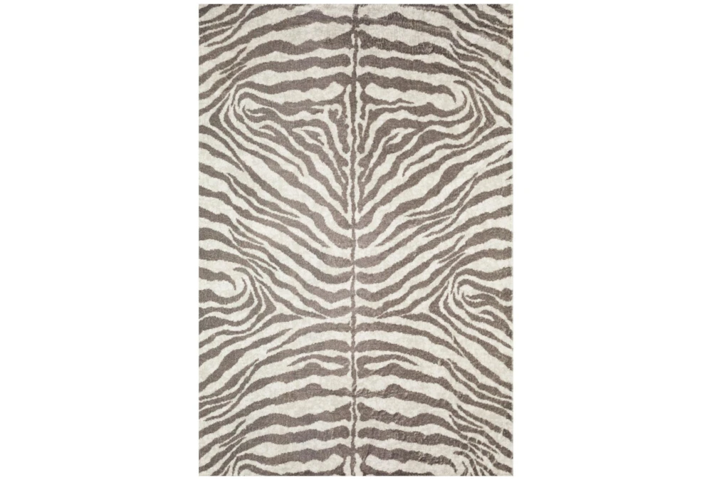 20"x30" Rug-Plush Faux Fur Zebra Print Mocha