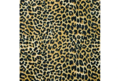 8'x10' Rug-Plush Faux Fur Leopard Print Gold