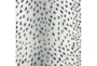 8' Round Rug-Plush Faux Fur Gazelle Print Black/White - Detail