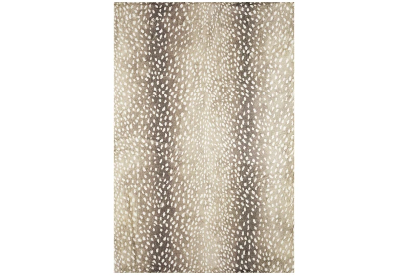 5'x7'6" Rug-Plush Faux Fur Gazelle Print Stone - 360