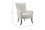Quintana Beige White Fabric Quilted Accent Wingback Arm Chair - Detail