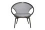 Orbit Grey Fabric Accent Chair with Grey Fabric Wood Frame - Front