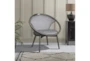 Orbit Grey Fabric Accent Chair with Grey Fabric Wood Frame - Room