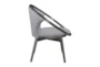 Orbit Grey Fabric Accent Chair with Grey Fabric Wood Frame - Side