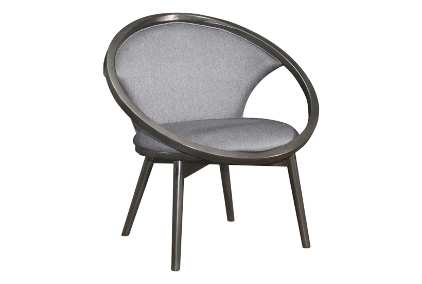 Orbit Grey Fabric Accent Chair with Grey Fabric Wood Frame - 360