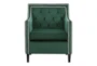 Cecelia Forest Green Velvet Fabric Accent Arm Chair - Front