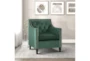 Cecelia Forest Green Velvet Fabric Accent Arm Chair - Room