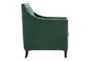 Cecelia Forest Green Velvet Fabric Accent Arm Chair - Side