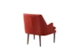 Paulette Orange Spice Fabric Accent Arm Chair - Back