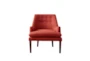 Paulette Orange Spice Fabric Accent Arm Chair - Front