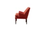 Paulette Orange Spice Fabric Accent Arm Chair - Side