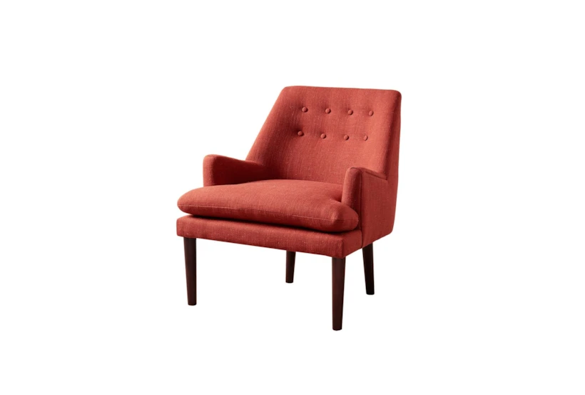 Paulette Orange Spice Fabric Accent Arm Chair - 360