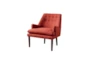 Paulette Orange Spice Fabric Accent Arm Chair - Signature