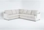 Alessandro Moonstone White Fabric 128" 2 Piece L-Shaped Sectional with Right Arm Facing Sofa - Signature