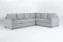 Mathers Oyster Grey Fabric 125" 2 Piece L-Shaped Sectional with Left Arm Facing Sofa - Signature