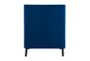 Cecelia Navy Blue Velvet Fabric Accent Arm Chair - Back